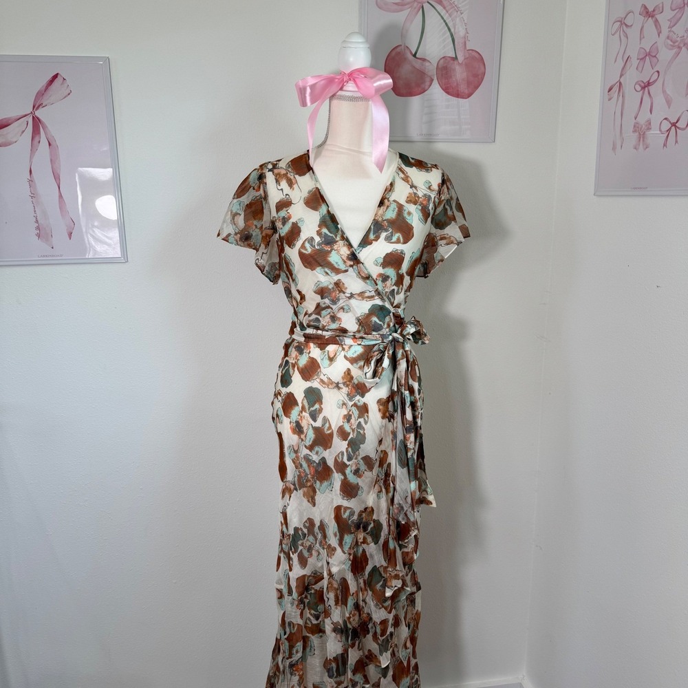 Tanya Taylor Floral‎ Maxi Dress Womens 4 - Picture 2 of 14